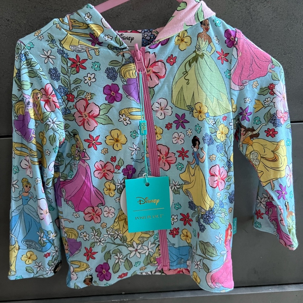 POSH PEANUT Disney Princess Reversible Bamboo Jacket. 12/18 months
